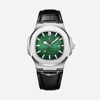 Poedagar Dalyan Erkek Kol Saati – Yeşil Kadran, Siyah Deri Kordon – 1. görsel
